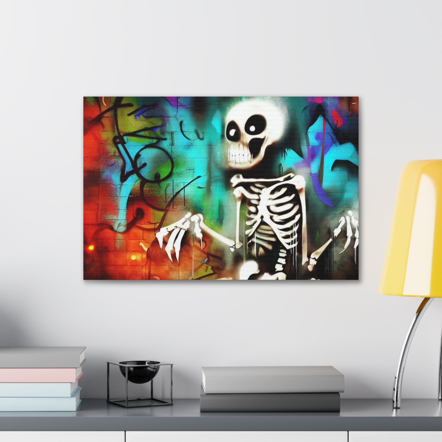 Halloween art, Skeleton canvas prints, Scary Halloween decor, Halloween home decor, Halloween wall, Gothic wall decor, Canvas Gallery Wraps - SaviTraviDesigns