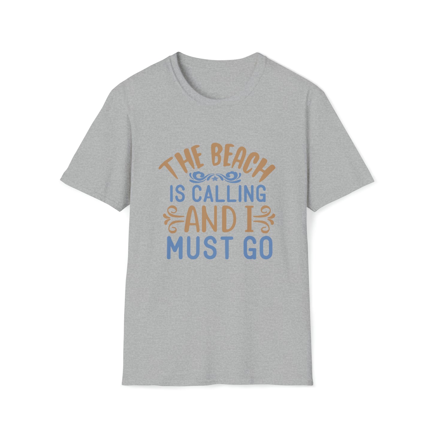 The Beach is Calling and I Must Go |Beach Lifestyle Shirts | Summer Vibe Apparel Sport Grey