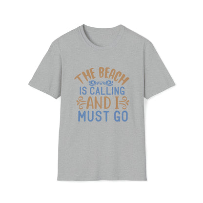 The Beach is Calling and I Must Go |Beach Lifestyle Shirts | Summer Vibe Apparel Sport Grey