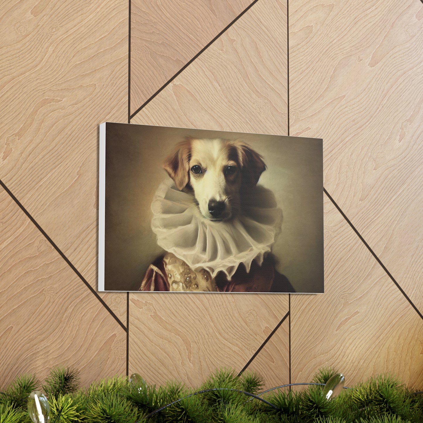 Fancy Dog, Canvas Dog Art, Dog Wall Art, Canine Canvas Art, Canvas Gallery Wraps