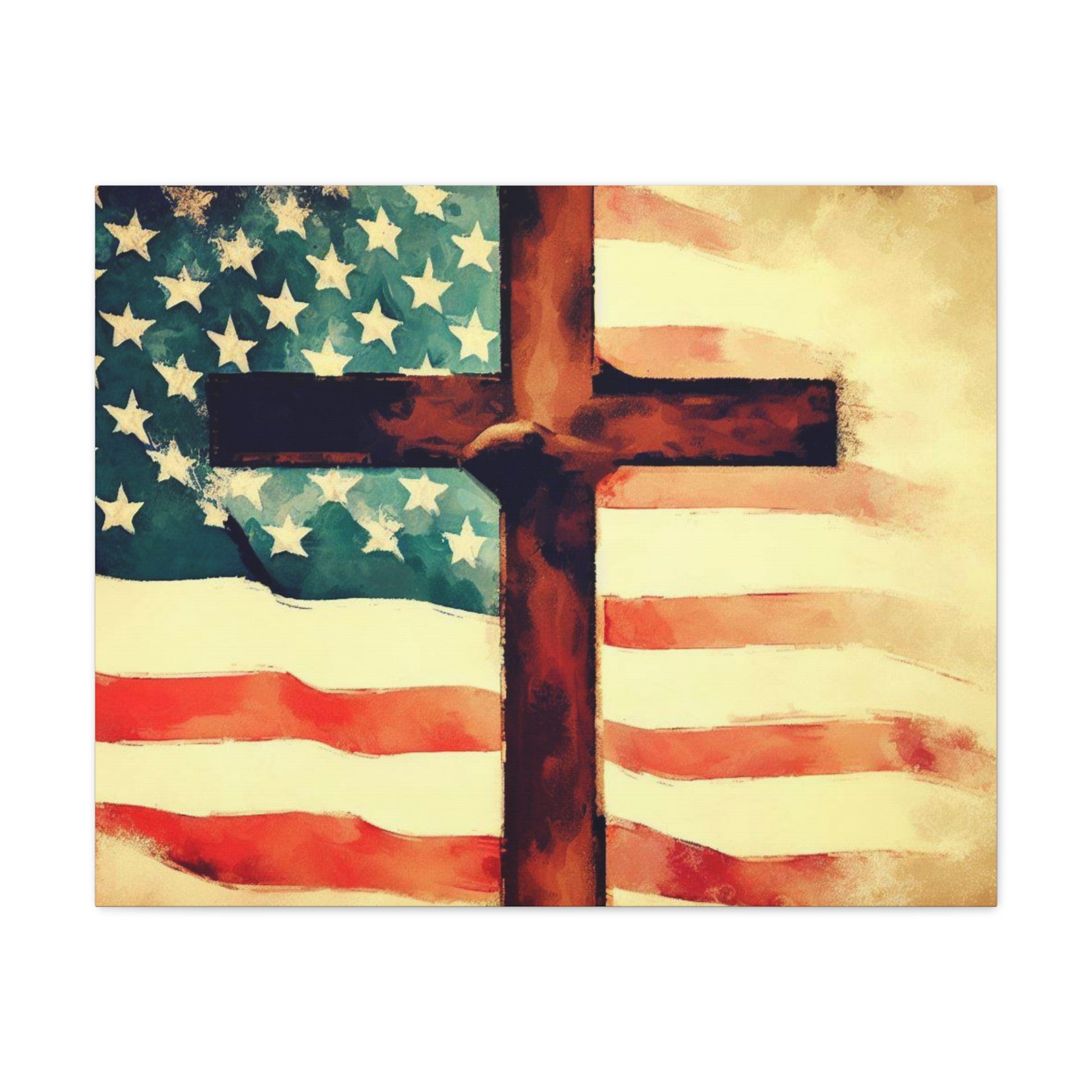 Christian wall art, Flag wall art, Canvas Gallery Wraps - SaviTraviDesigns