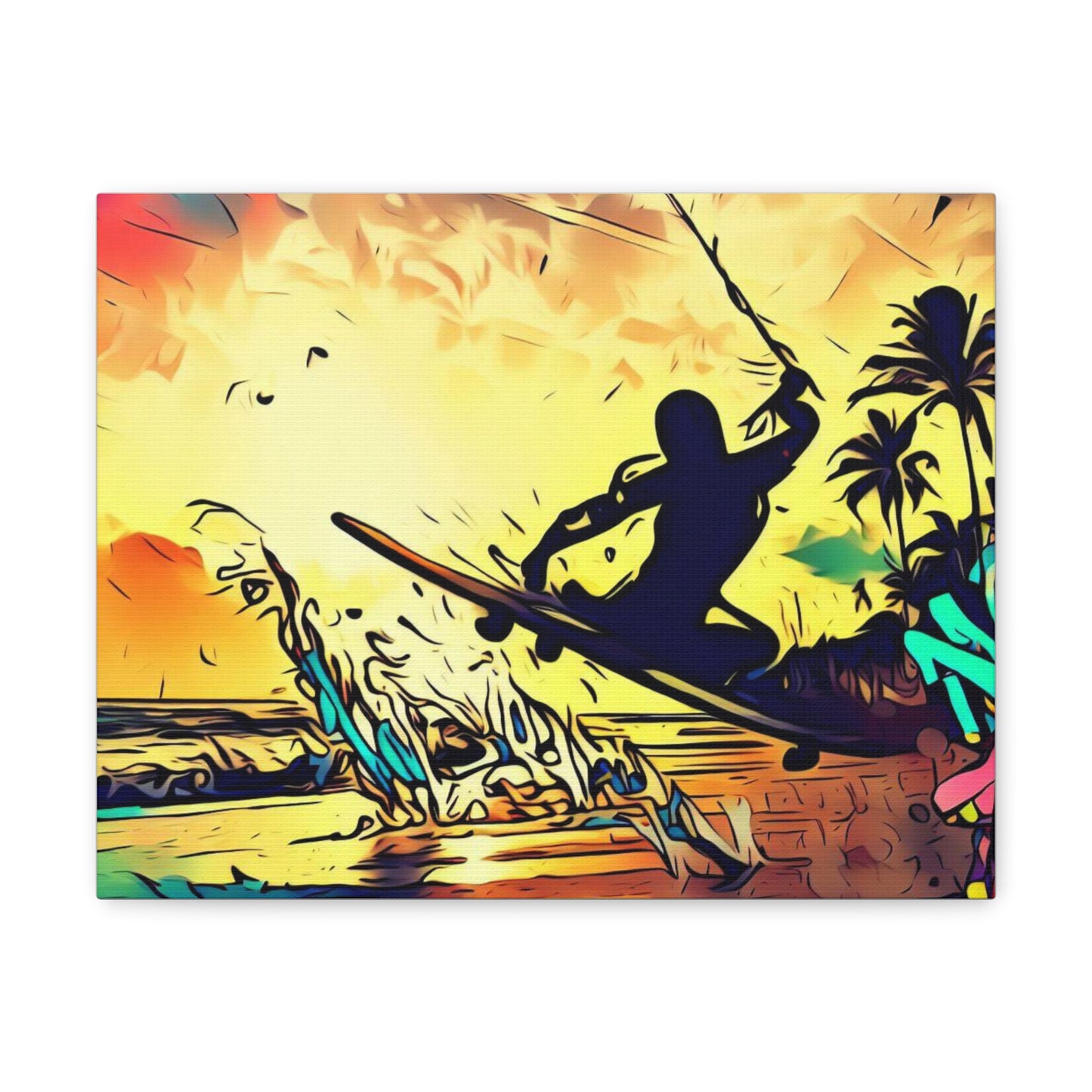 Kiteboarding, Graffiti art prints, Street art canvas, Urban art decor, Graffiti-style wall art, Graffiti canvas prints, Street art posters - SaviTraviDesigns