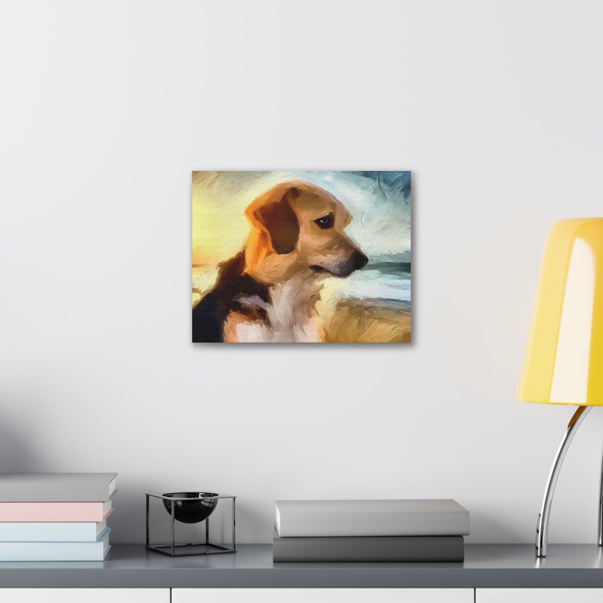 Dog wall art, beach wall art, ocean art, Canvas Gallery Wraps, Pet Beach - SaviTraviDesigns