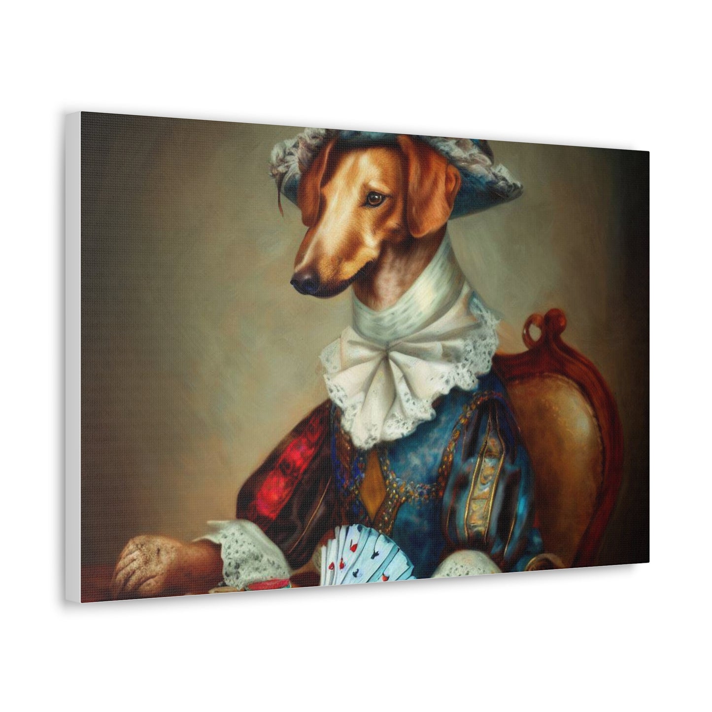 Fancy Dog, Canvas Dog Art, Dog Wall Art, Canine Canvas Art,Canvas Gallery Wraps, Pet Art, King Dog - SaviTraviDesigns