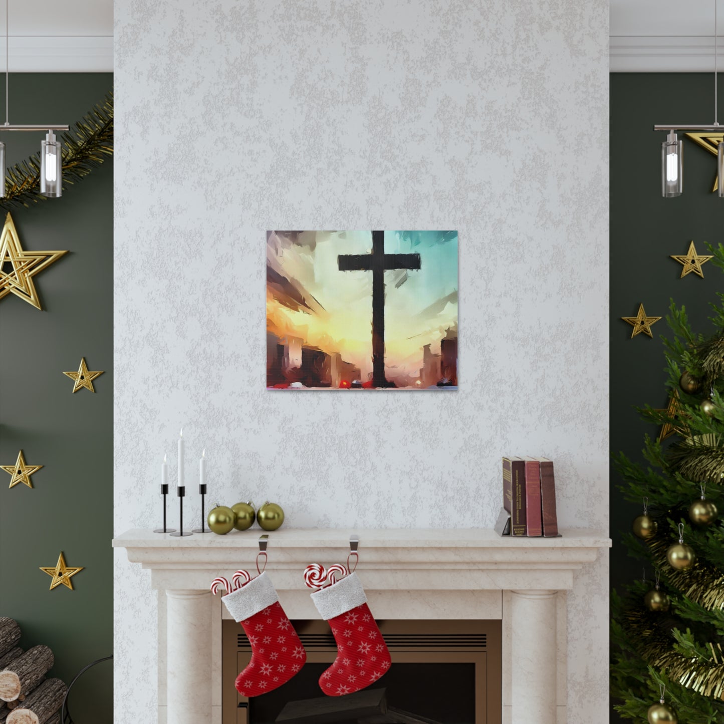 Christian wall art, Cross wall art, City art, Canvas Gallery Wraps - SaviTraviDesigns