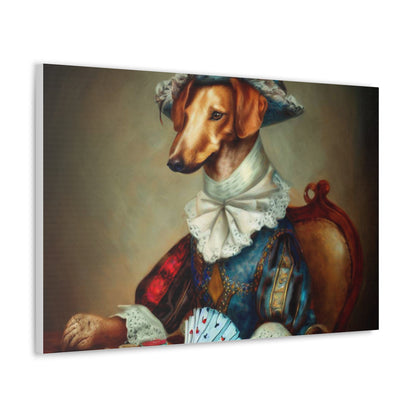 Fancy Dog, Canvas Dog Art, Dog Wall Art, Canine Canvas Art,Canvas Gallery Wraps, Pet Art, King Dog - SaviTraviDesigns