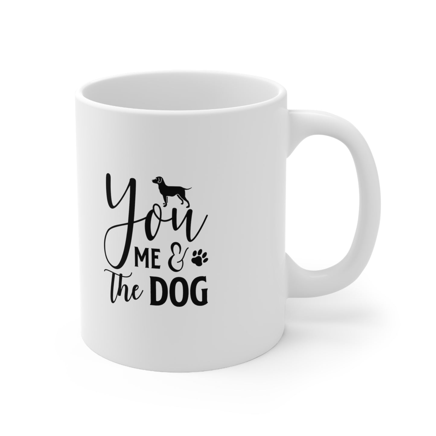 You Me and the Dog, Coffee Mugs with Art, Unique Mug Designs, Custom Graphic Mugs, Artistic Coffee Cups, Trendy Mug Patterns - SaviTraviDesigns