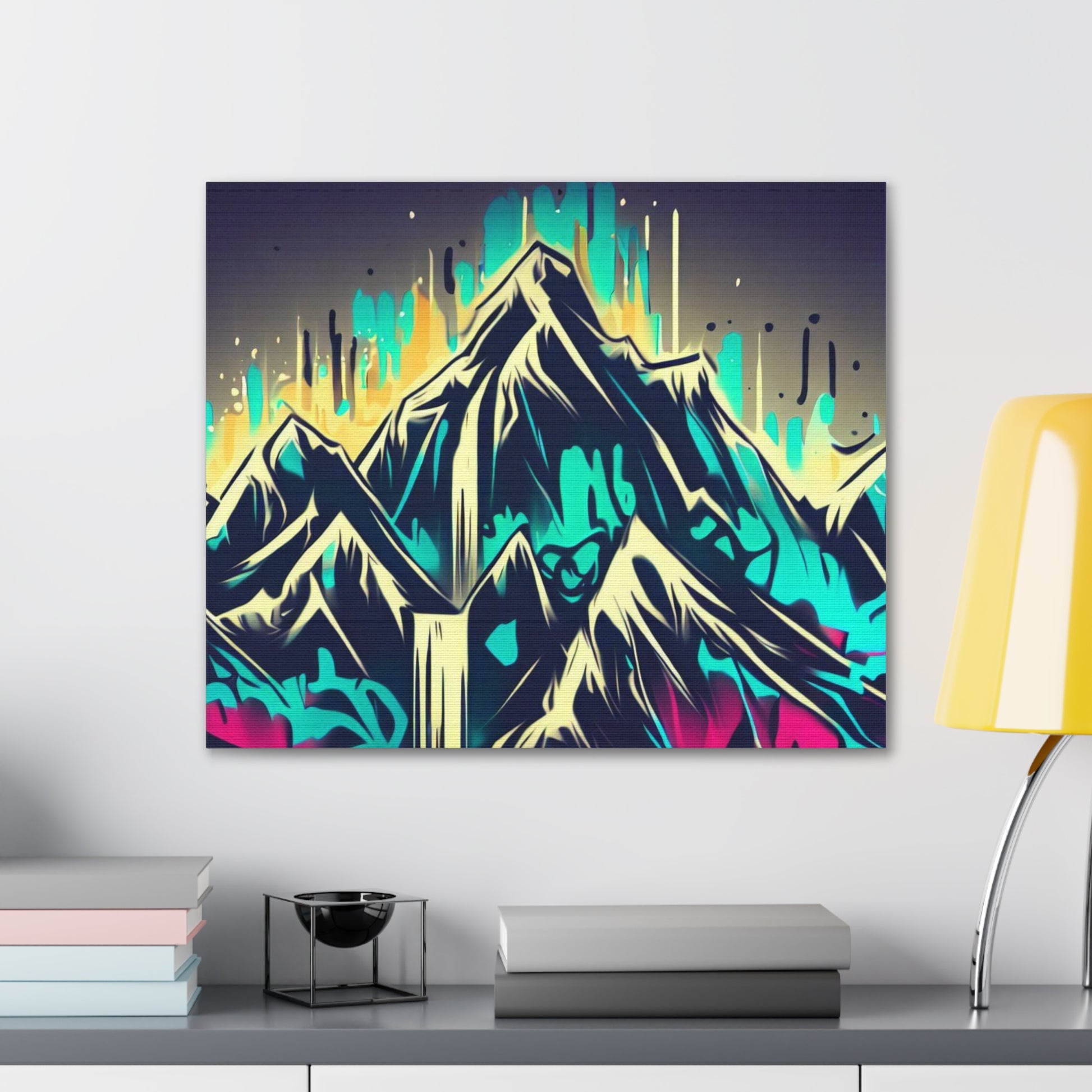 Blue Mountain, Graffiti-inspired home decor, Modern street art prints, Graffiti wall art, Street art canvas art, Graffiti artist prints - SaviTraviDesigns