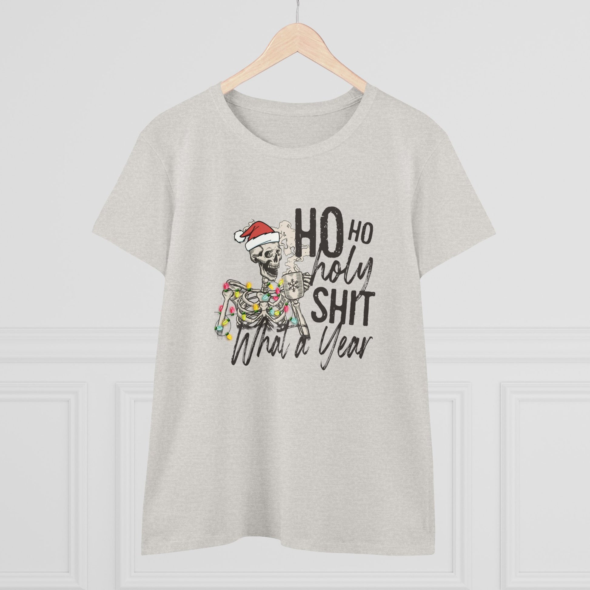 Ho Ho Holy Shit, What A Year, Christmas Graphic Shirts, Festive Holiday T-Shirts, Ugly Christmas Sweater Tees, Funny Christmas Shirt Designs, Cute Xmas Graphic Tees