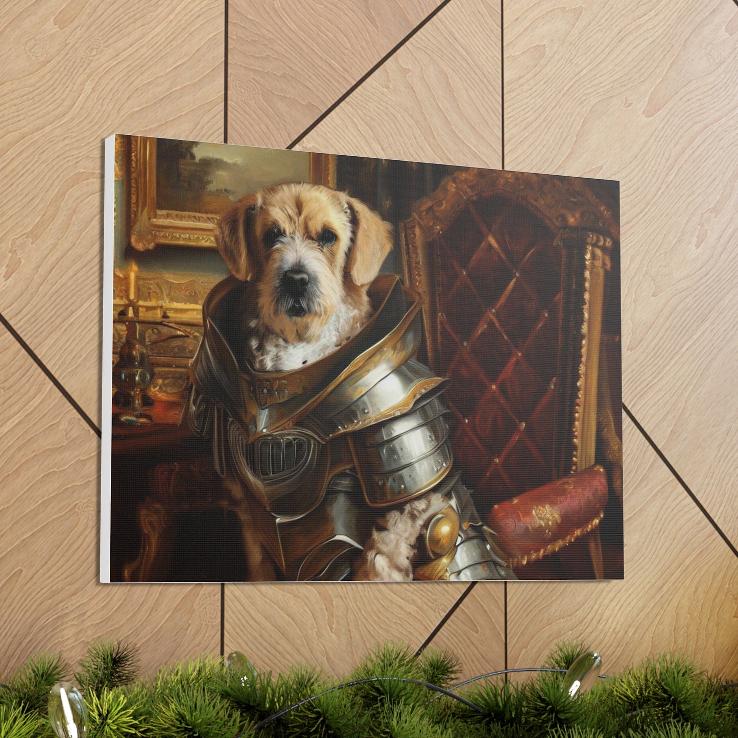 Fancy Dog, Canvas Dog Art, Dog Wall Art, Canine Canvas Art, Canvas Gallery Wraps