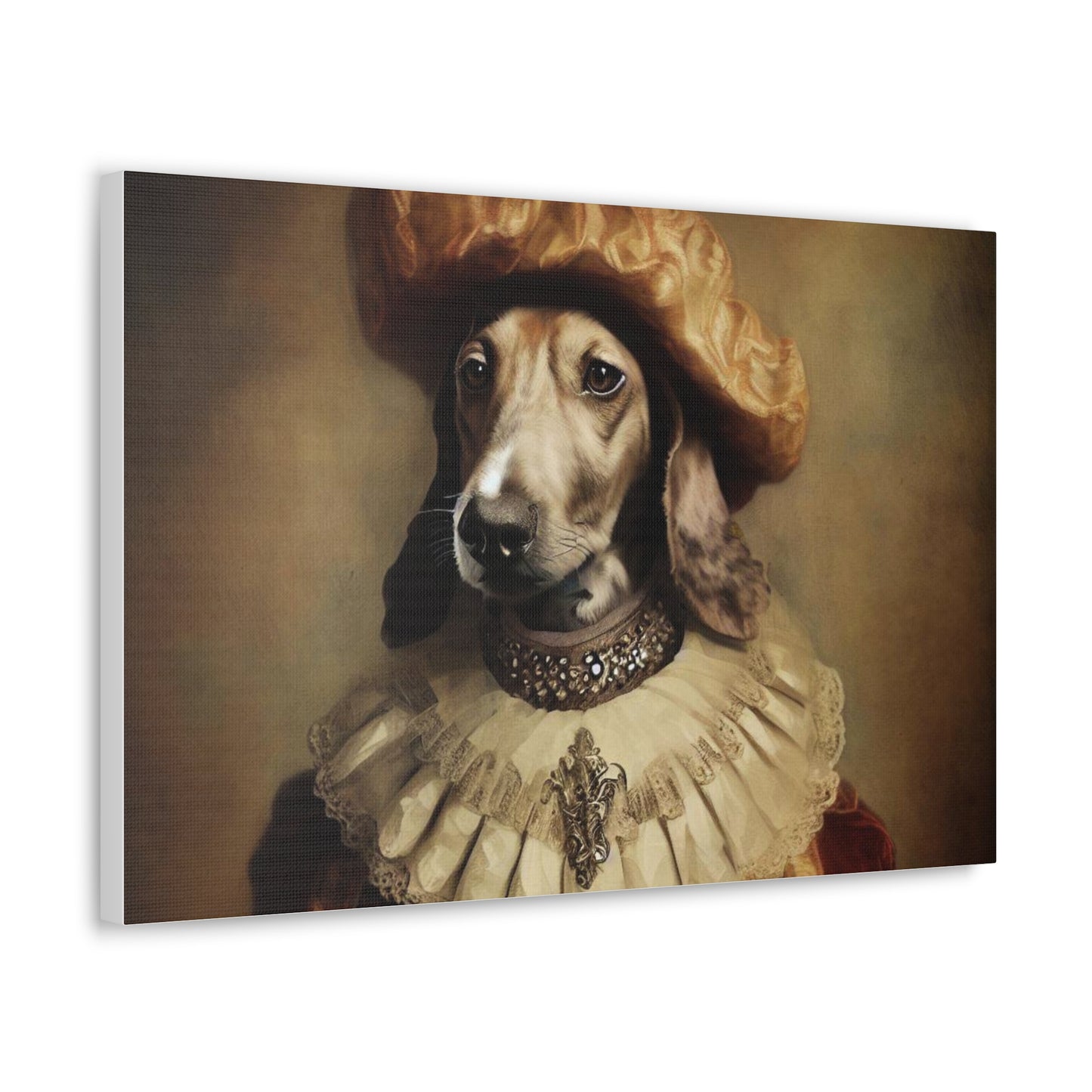 Fancy Dog, Canvas Dog Art, Dog Wall Art, Canine Canvas Art, Canvas Gallery Wraps