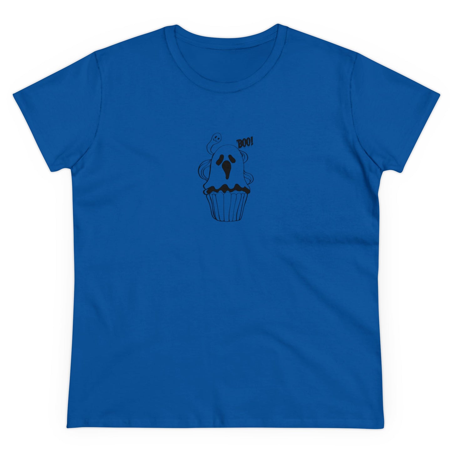 Cute Ghost Cupcake, Halloween Cupcake Designs, Halloween Graphic Shirts, Spooky Halloween Shirts, Cute Halloween Graphic Tees Royal