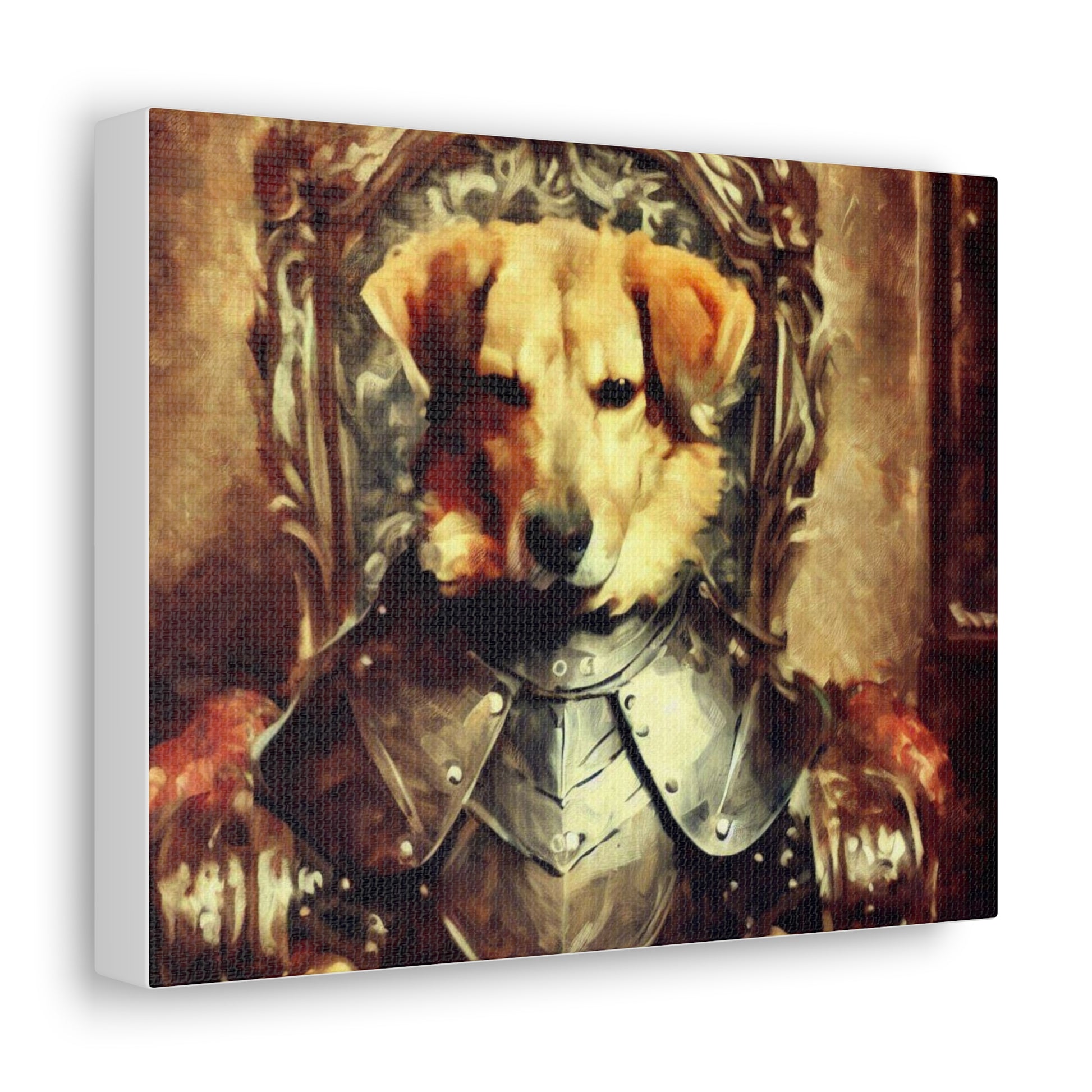 Fancy Dog, Canvas Dog Art, Dog Wall Art, Canine Canvas Art, Canvas Gallery Wraps