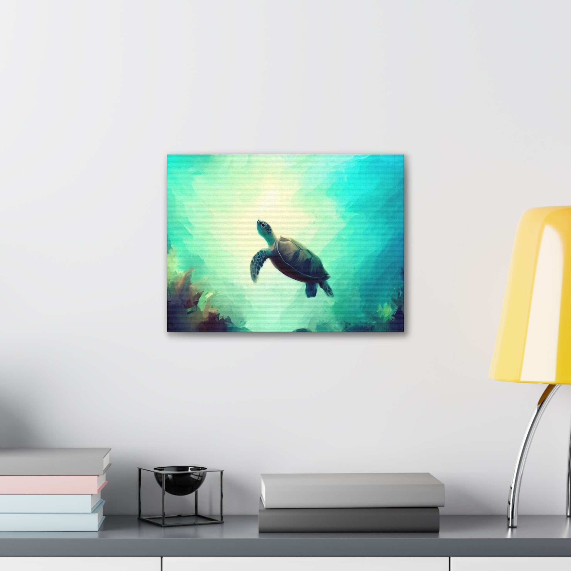 Sea Turtle wall art, ocean art, Canvas Gallery Wraps, Ocean Animal, Turtle