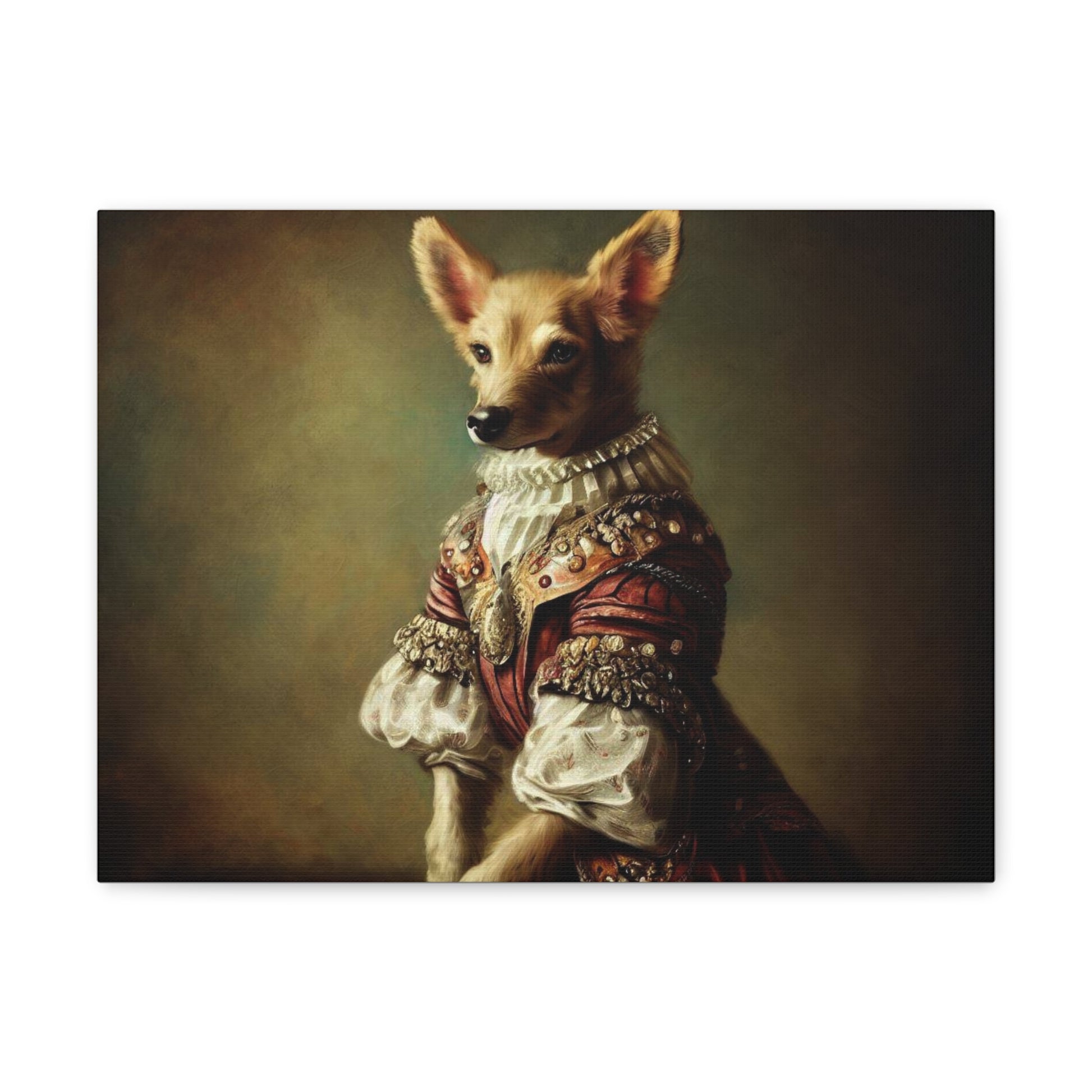 Fancy Dog, Canvas Dog Art, Dog Wall Art, Canine Canvas Art,Canvas Gallery Wraps, Pet Art - SaviTraviDesigns