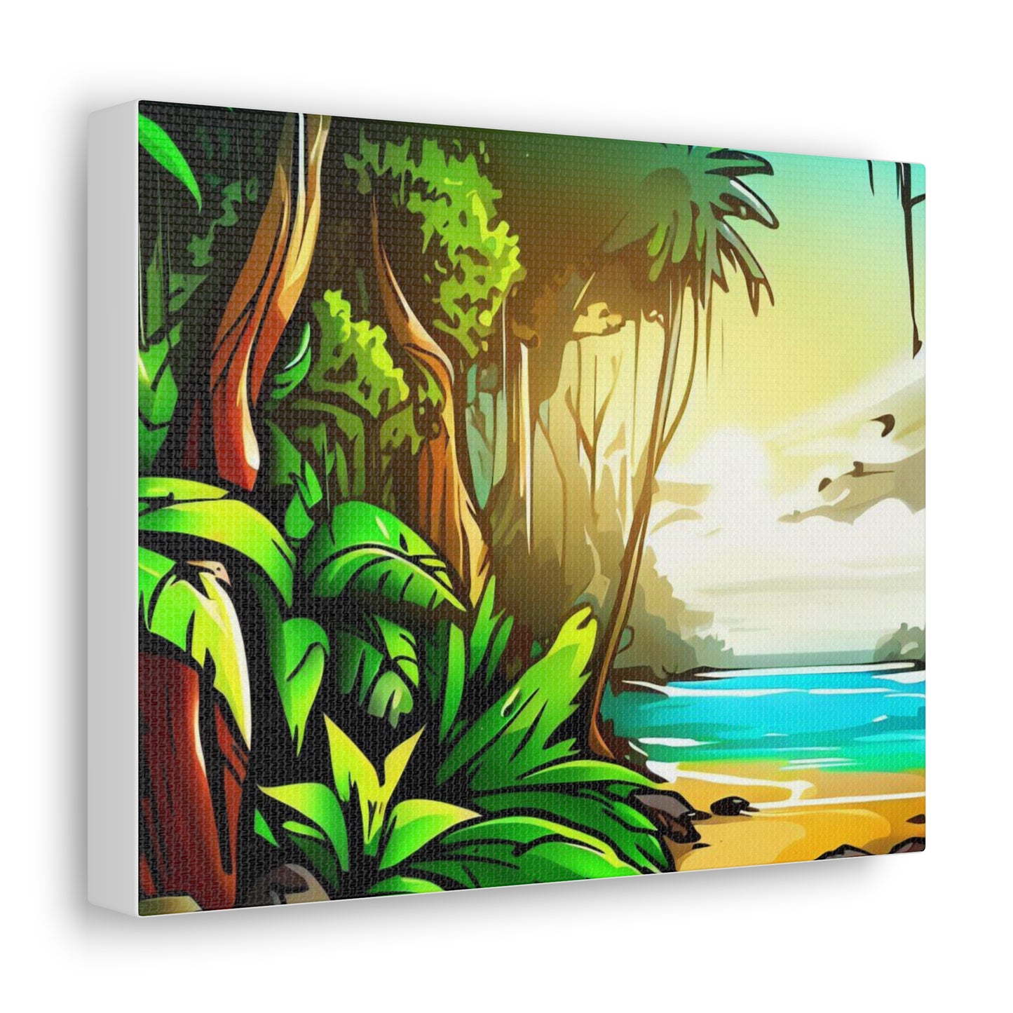 Jungle Sunset, Graffiti art prints, Street art canvas, Urban art decor, Graffiti-style wall art, Graffiti canvas prints, Street art posters - SaviTraviDesigns