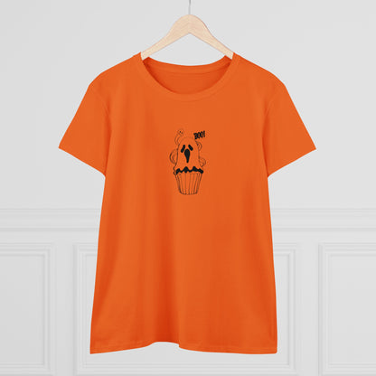 Cute Ghost Cupcake, Halloween Cupcake Designs, Halloween Graphic Shirts, Spooky Halloween Shirts, Cute Halloween Graphic Tees