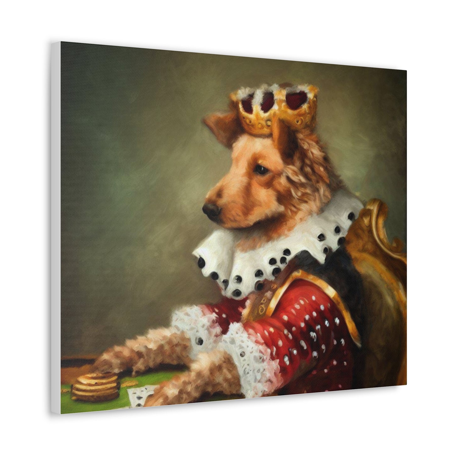 Fancy Dog, Canvas Dog Art, Dog Wall Art, Canine Canvas Art,Canvas Gallery Wraps, Pet Art, King Dog - SaviTraviDesigns