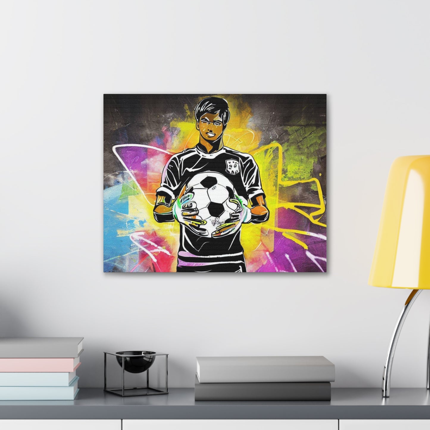 Soccer Player, Graffiti art prints, Street art canvas, Urban art decor, Graffiti-style wall art, Graffiti canvas prints, Street art posters - SaviTraviDesigns