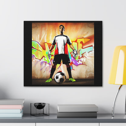 Soccer Player Graffiti Style Wall Art