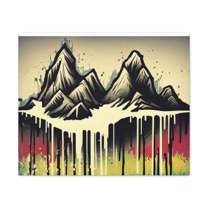 Mountain Waterfall, Graffiti-inspired home decor, Modern street art prints, Graffiti wall art, Street art canvas art, Graffiti artist prints - SaviTraviDesigns