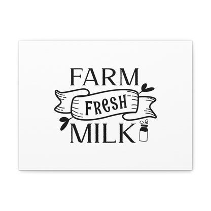 Farm Fresh Milk, Kitchen quote canvas prints, Kitchen wall decor quotes, Kitchen canvas art, Funny kitchen quotes on canvas, Inspirational kitchen quotes 16″ x 12″ Premium Gallery Wraps (1.25″)