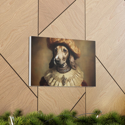 Fancy Dog, Canvas Dog Art, Dog Wall Art, Canine Canvas Art, Canvas Gallery Wraps