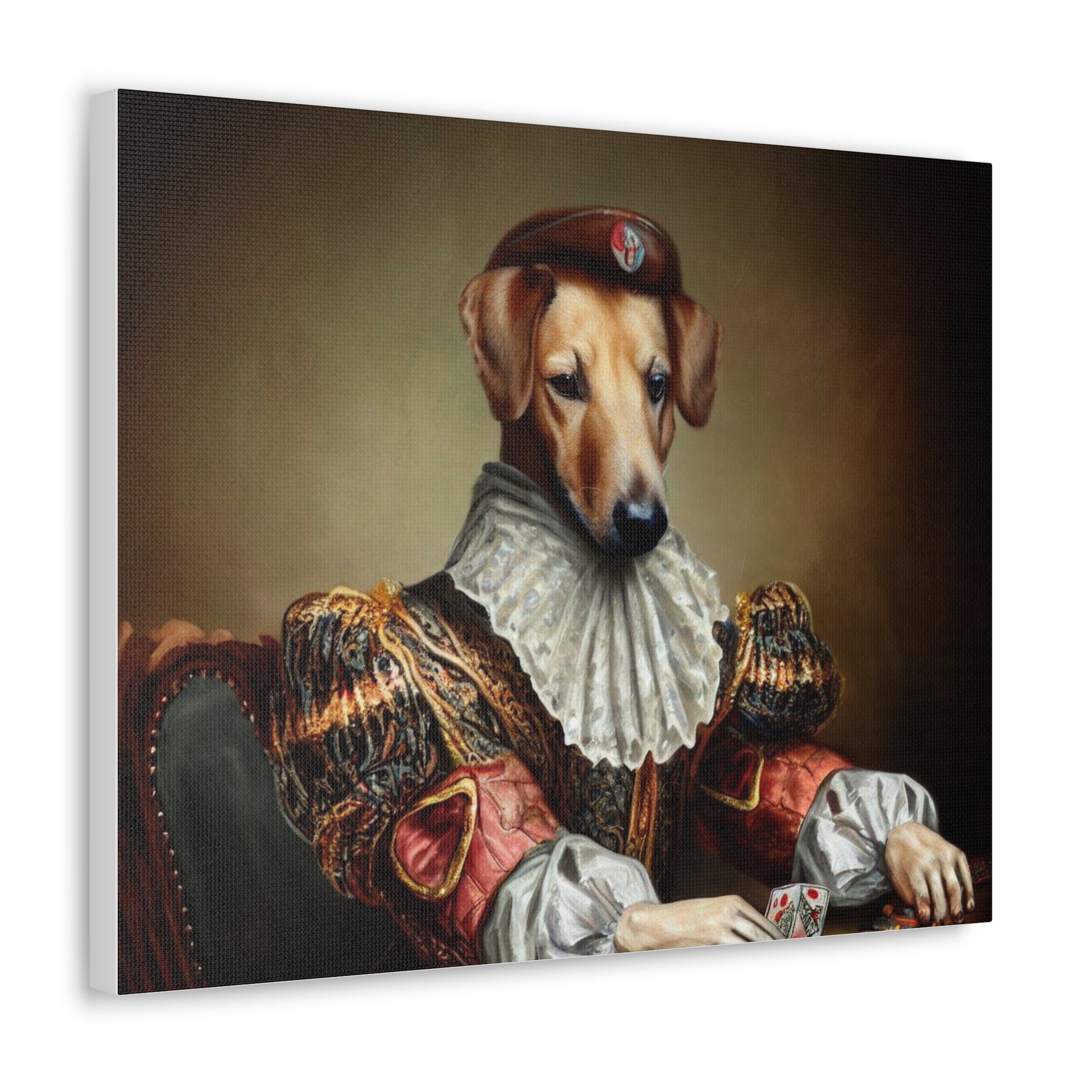 Fancy Dog, Canvas Dog Art, Dog Wall Art, Canine Canvas Art, Canvas Gallery Wraps