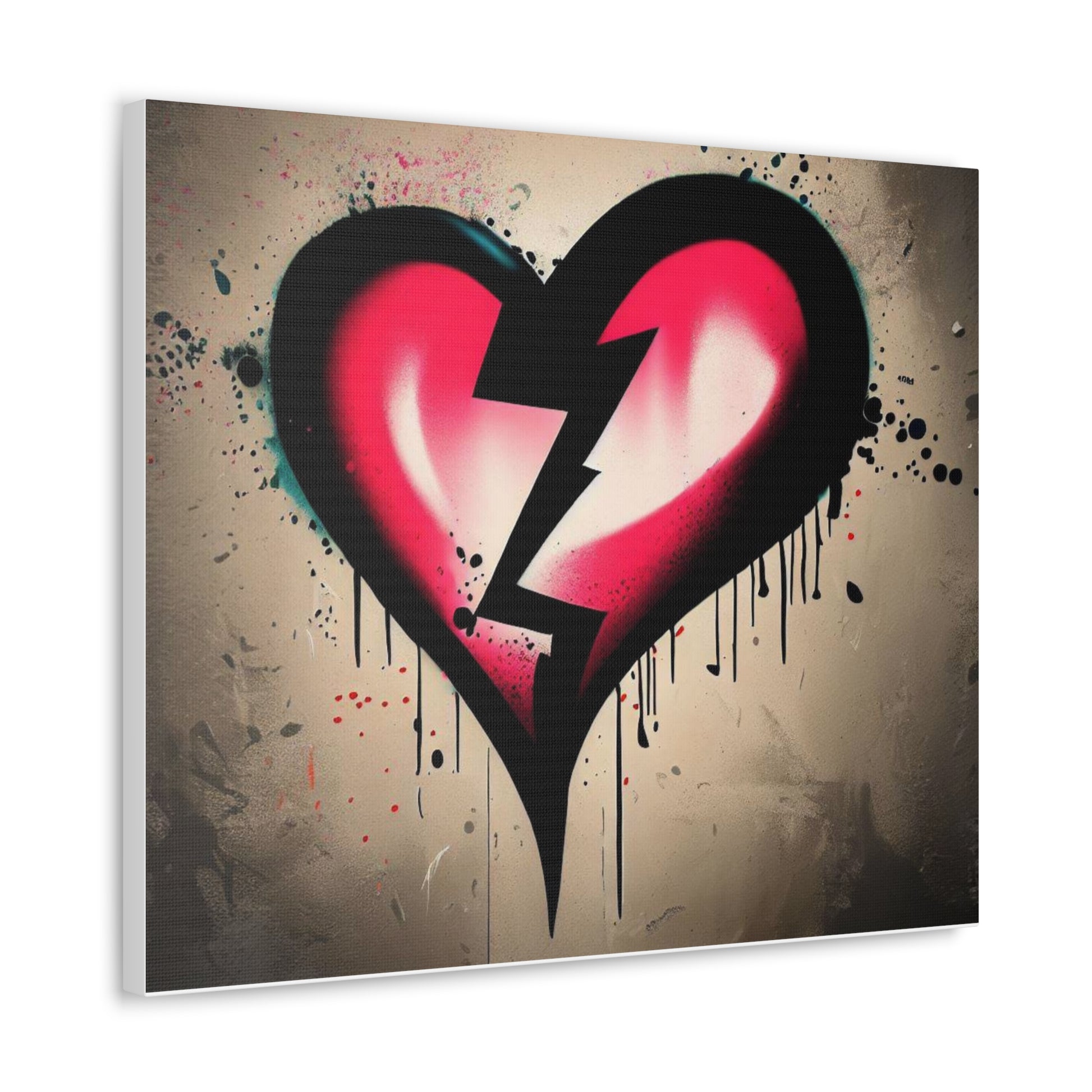 Broken Heart, Graffiti art prints, Street art canvas, Urban art decor, Graffiti-style wall art, Graffiti canvas prints, Street art posters - SaviTraviDesigns