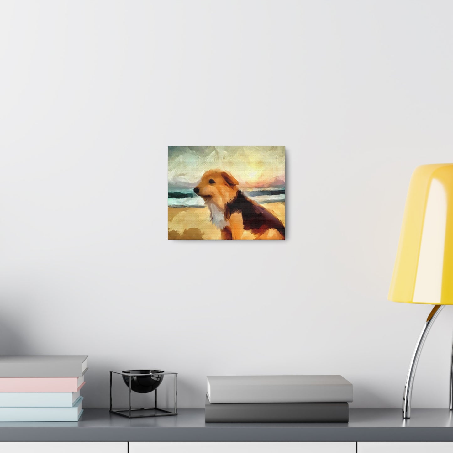 Dog wall art, ocean wall art, beach art, Canvas Gallery Wraps, Dog Beach - SaviTraviDesigns