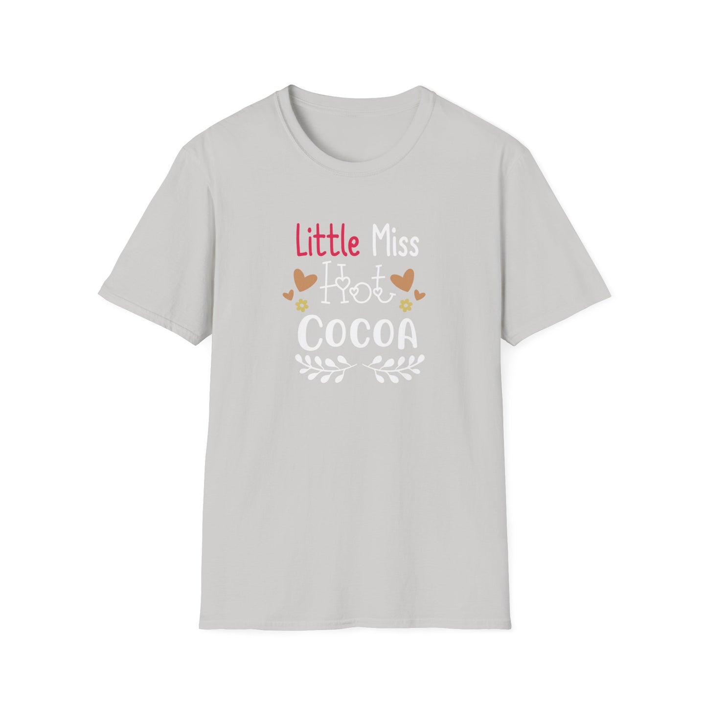 Little Miss Hot Cocoa Novelty Graphic Shirt Ice Grey