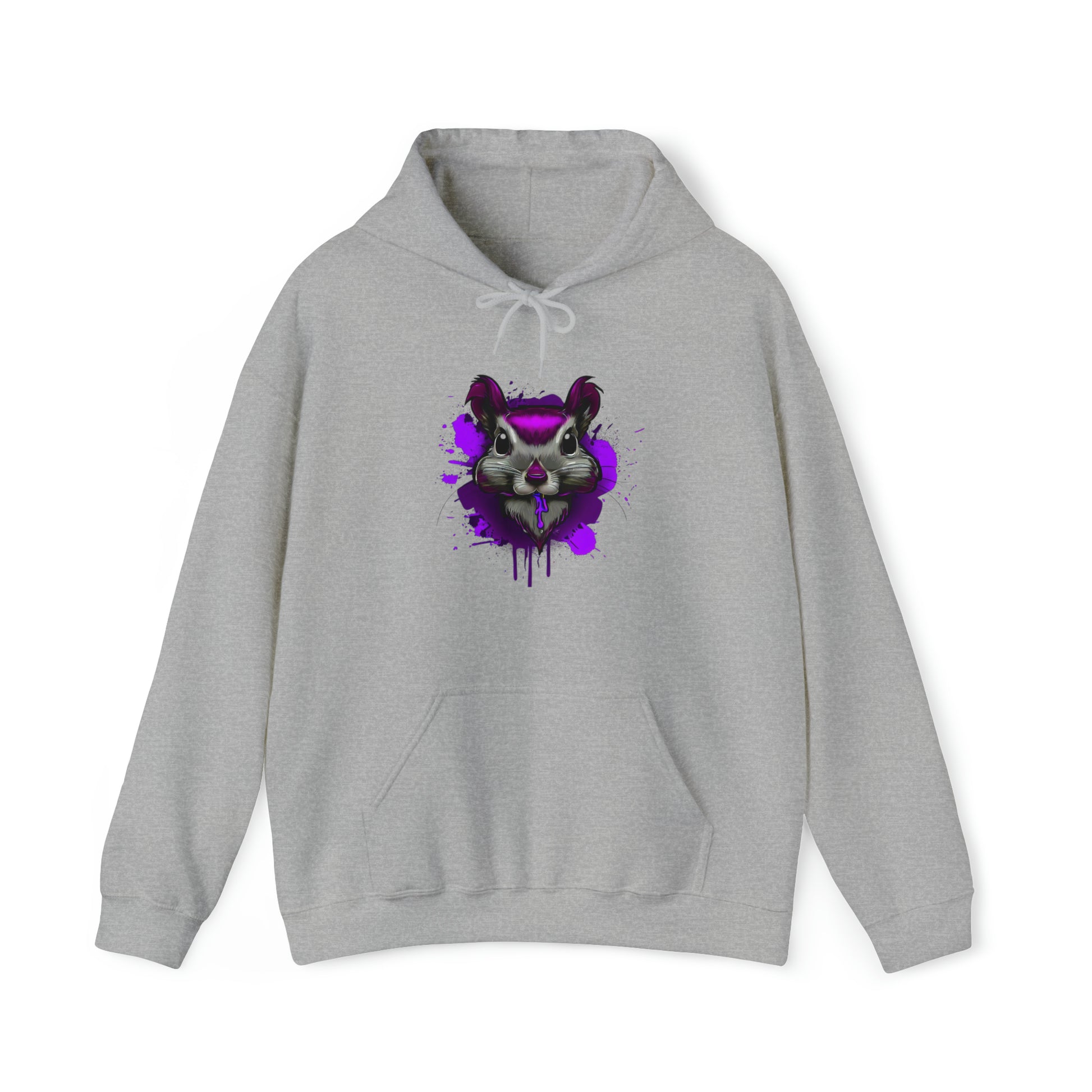 Graffiti hoodie, Graffiti Sweatshirt, Squirrel sweatshirt, Urban Art Hooded Sweatshirt, purple - SaviTraviDesigns