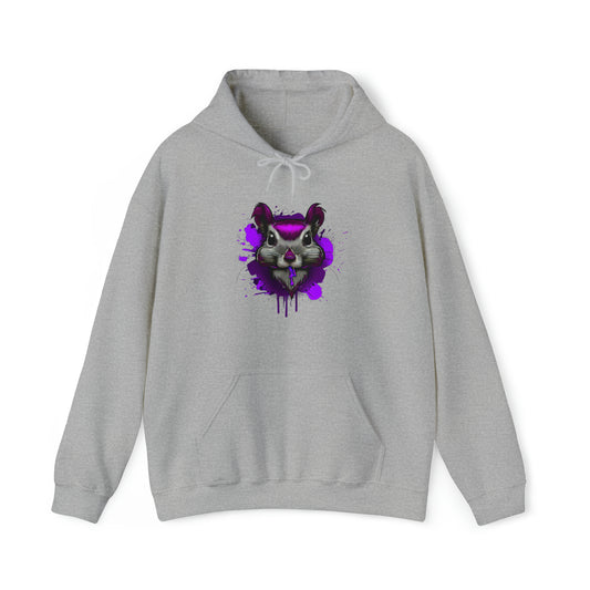 Graffiti hoodie, Graffiti Sweatshirt, Squirrel sweatshirt, Urban Art Hooded Sweatshirt, purple - SaviTraviDesigns