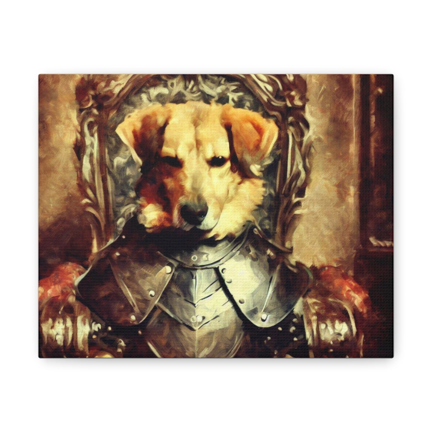 Fancy Dog, Canvas Dog Art, Dog Wall Art, Canine Canvas Art, Canvas Gallery Wraps 10″ x 8″ Premium Gallery Wraps (1.25″)