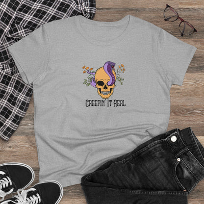 Creepin' it Real, Halloween Graphic Shirts, Spooky Halloween Shirts, Scary Halloween Shirt Designs, Cute Halloween Graphic Tees, Funny Halloween Shirt Ideas