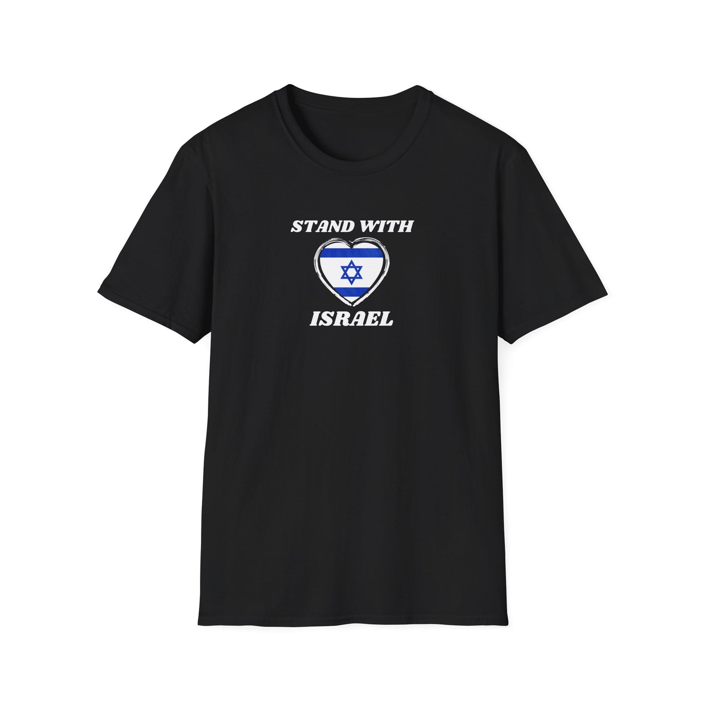 Stand with Israel Flag T-Shirt Black