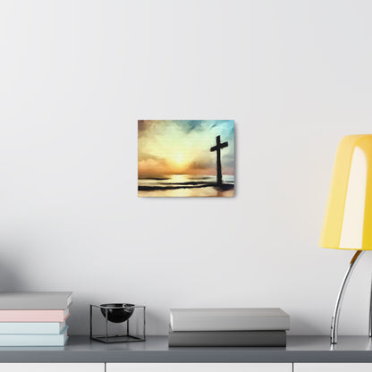 Christian wall art, Cross wall art, Beach art, ocean art, Canvas Gallery Wraps - SaviTraviDesigns