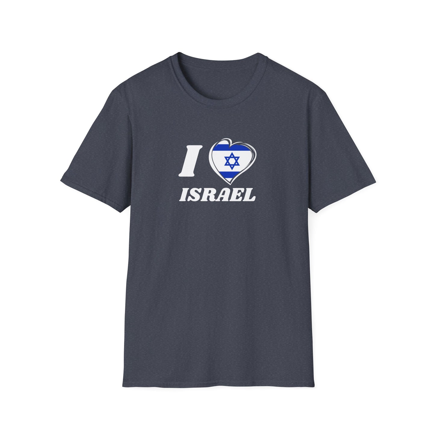 I Heart Israel Graphic T-Shirt Heather Navy