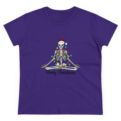 Skeleton Christmas, Christmas Graphic Shirts, Festive Holiday T-Shirts, Ugly Christmas Sweater Tees, Funny Christmas Shirt Designs, Cute Xmas Graphic Tees Purple