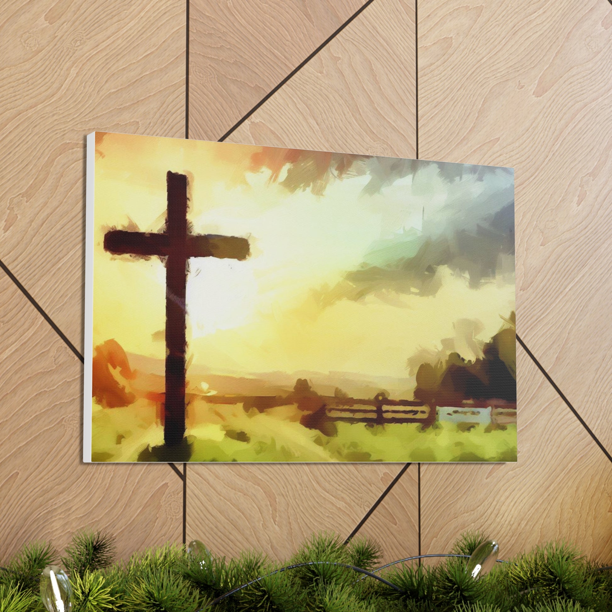 Christian wall art, Cross wall art, Farm art, Canvas Gallery Wraps - SaviTraviDesigns