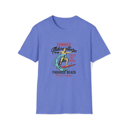 Summer Adventure Paradise Beach |Beach Lifestyle Shirts | Summer Vibe Apparel Heather Royal