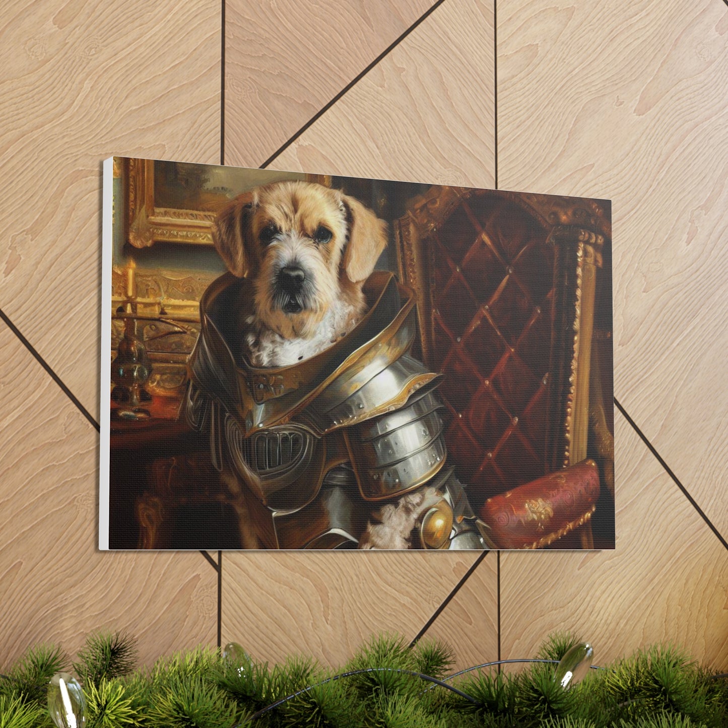 Fancy Dog, Canvas Dog Art, Dog Wall Art, Canine Canvas Art, Canvas Gallery Wraps