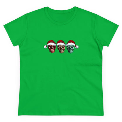 Skeleton Santa, Skeleton Christmas, Christmas Graphic Shirts, Festive Holiday T-Shirts, Ugly Christmas Sweater Tees, Funny Christmas Shirt Designs, Cute Xmas Graphic Tees Irish Green