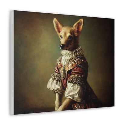 Fancy Dog, Canvas Dog Art, Dog Wall Art, Canine Canvas Art,Canvas Gallery Wraps, Pet Art - SaviTraviDesigns