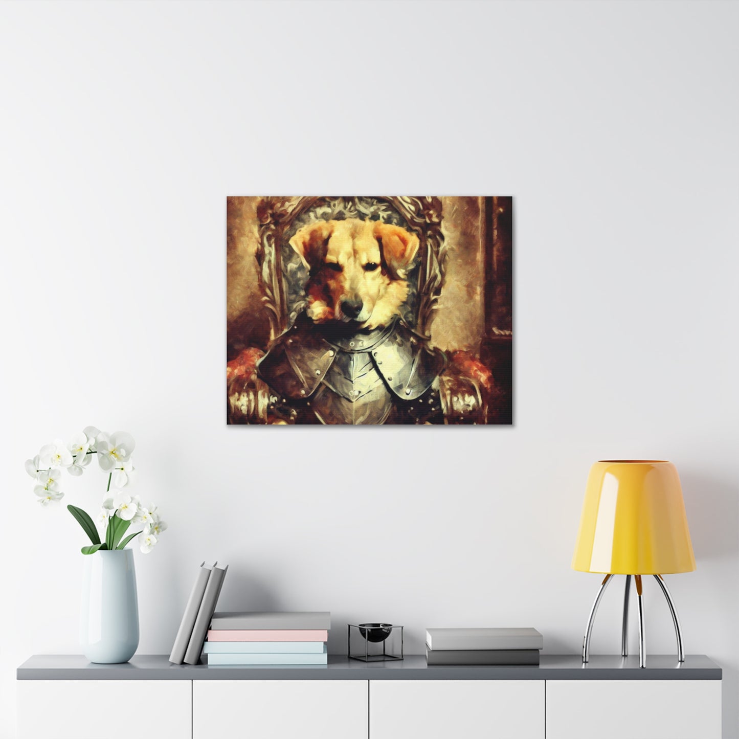 Fancy Dog, Canvas Dog Art, Dog Wall Art, Canine Canvas Art, Canvas Gallery Wraps