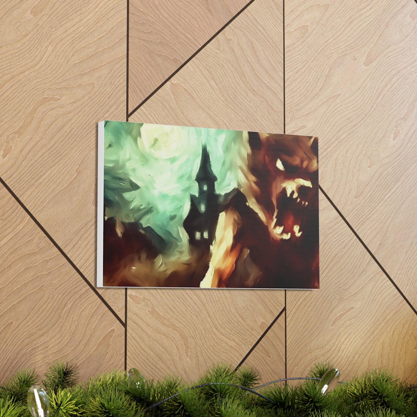 Halloween art, Werewolf canvas prints, Scary Halloween decor, Halloween home decor, Halloween wall, Gothic wall decor, Canvas Gallery Wraps - SaviTraviDesigns