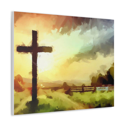 Christian wall art, Cross wall art, Farm art, Canvas Gallery Wraps - SaviTraviDesigns