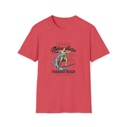 Summer Adventure Paradise Beach |Beach Lifestyle Shirts | Summer Vibe Apparel Heather Red