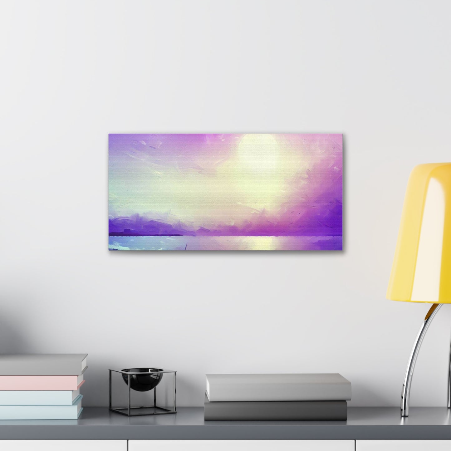 Sailboat Beach, Purple Sunset, Beach wall art, sunset wall art, beach art, Canvas Gallery Wraps