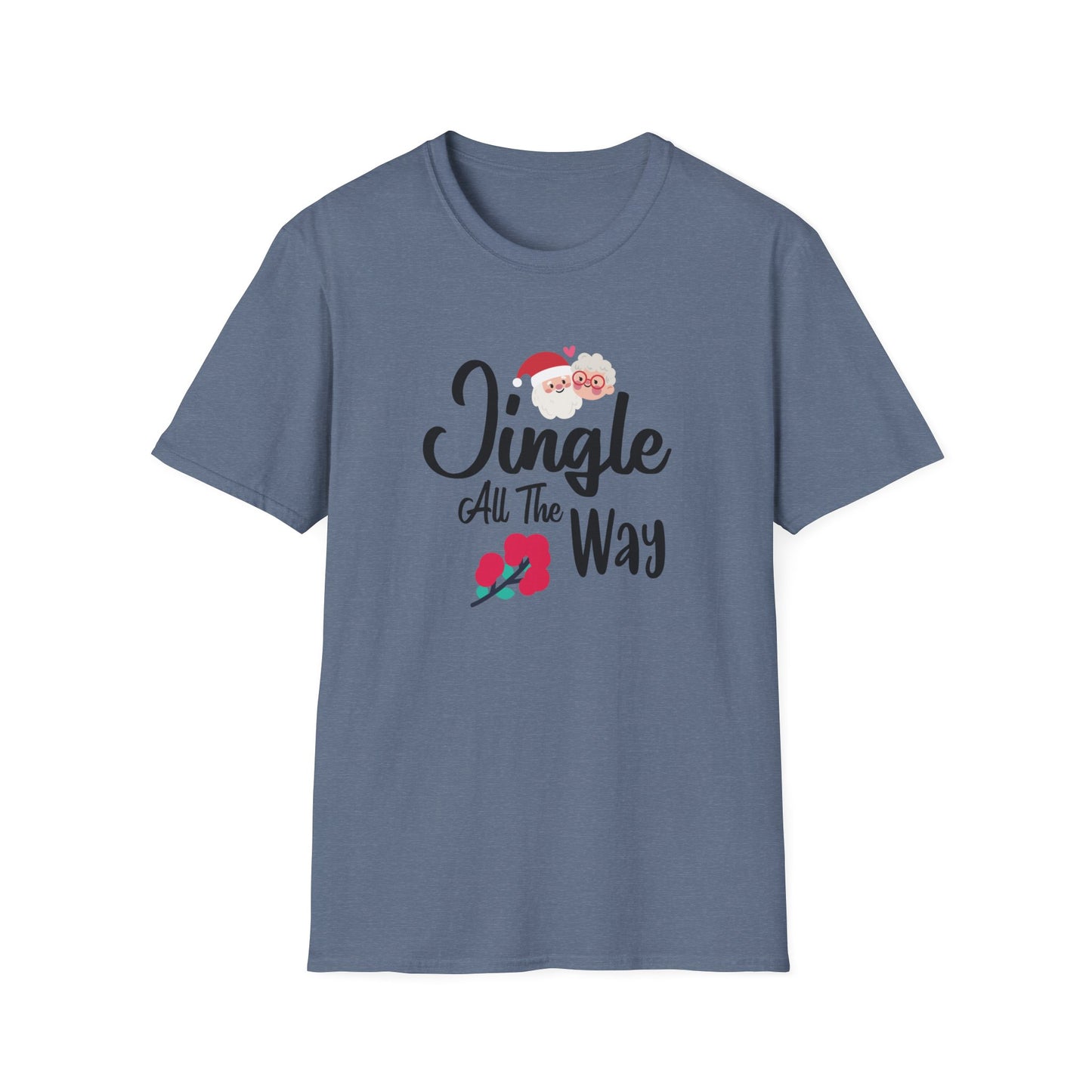 Jingle All The Way Holiday Graphic Shirt Heather Indigo